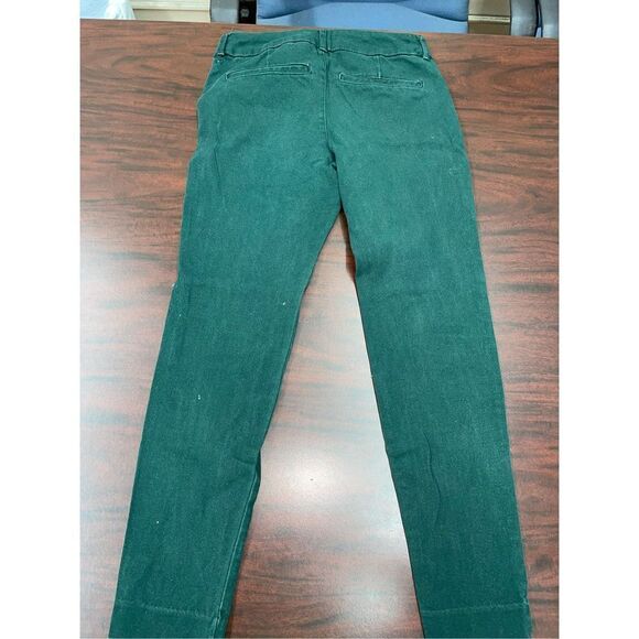 Old Navy Pixie Mid Rise Dark Green Pants Size 0 Regular - Picture 4 of 7